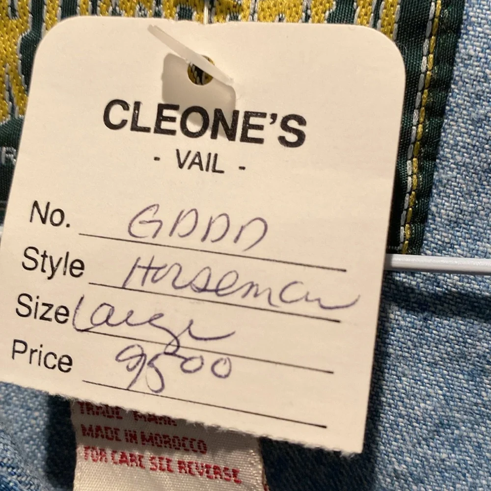 Rivergold Ladies Denim and Suede Snap Button‎ Long Sleeve Shirt.  Size Large. - Picture 7 of 9